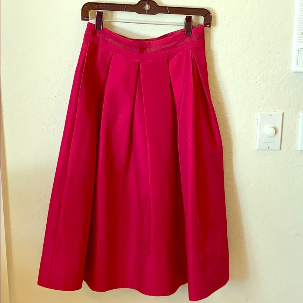White House Black Market Red Skirt